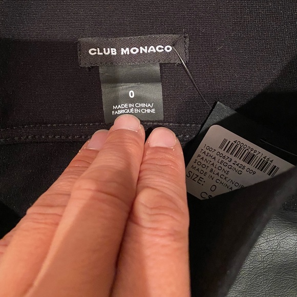 Size 0 Club Monaco two tone stretch pants/tights. - Picture 8 of 9